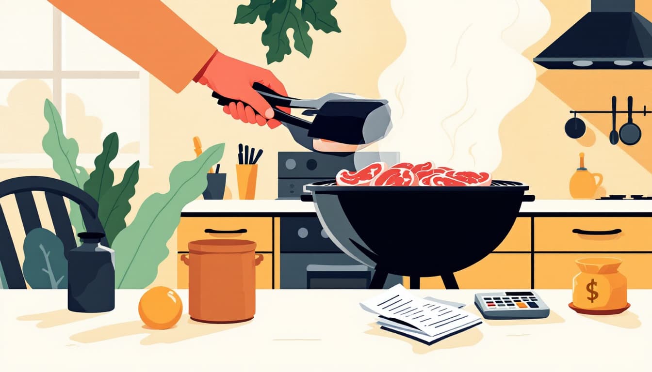Grilling through record meat prices: what your backyard habits reveal about household food risk